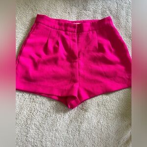 High-Rise Hot Pink Women’s Tailored Shorts